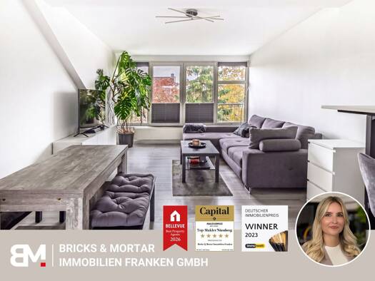Wohnung zum Kauf 185.000 € 2 Zimmer 46,7 m² 4. Geschoss St Leonhard Weiterer Innenstadtgürtel West / Nord / Ost 90439