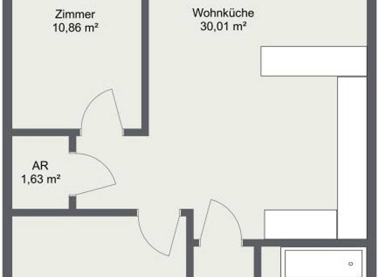 Wohnung zur Miete 500 € 2,5 Zimmer 70,1 m² 1. Geschoss Admont 8911