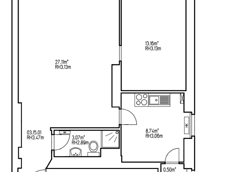 Wohnung zum Kauf 337.000 € 2 Zimmer 58,2 m² 3. Geschoss Wilmersdorf Berlin 12161