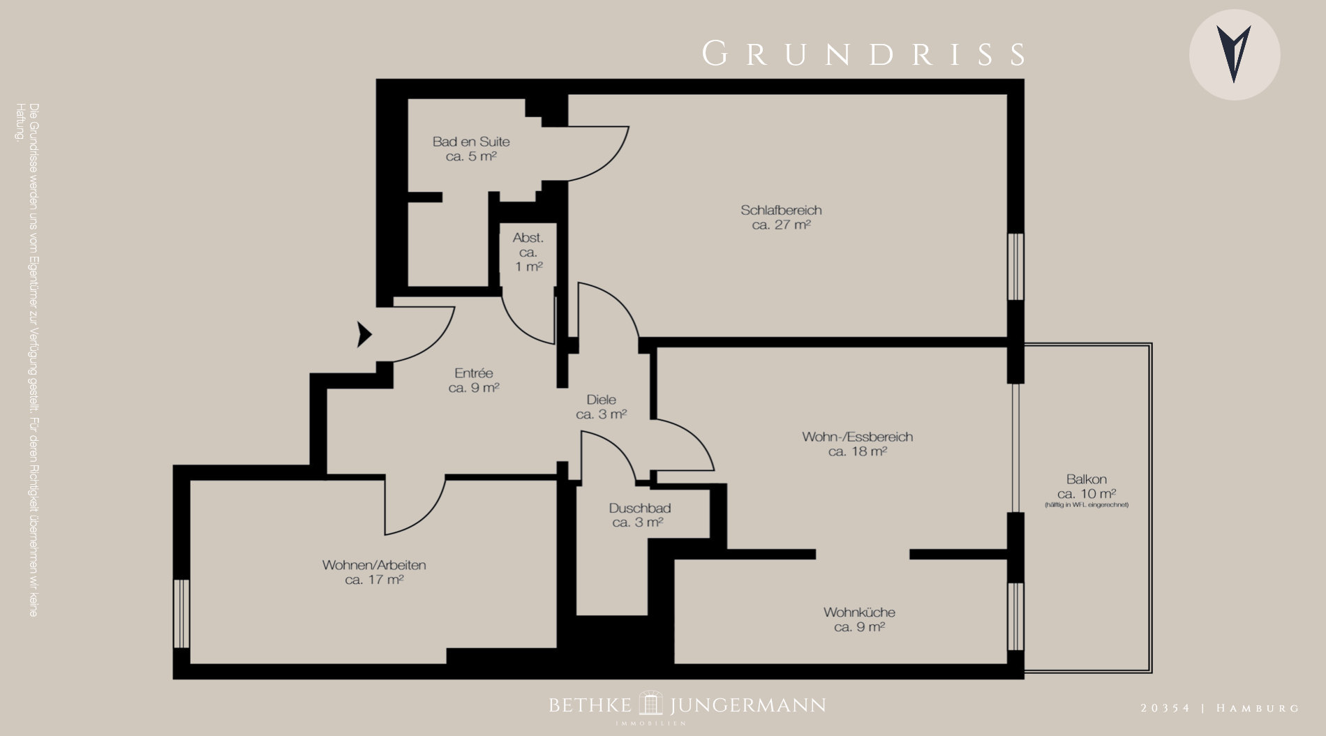 Wohnung zum Kauf 1.295.000 € 3 Zimmer 97 m²<br/>Wohnfläche 2.<br/>Geschoss Rotherbaum Hamburg 20354