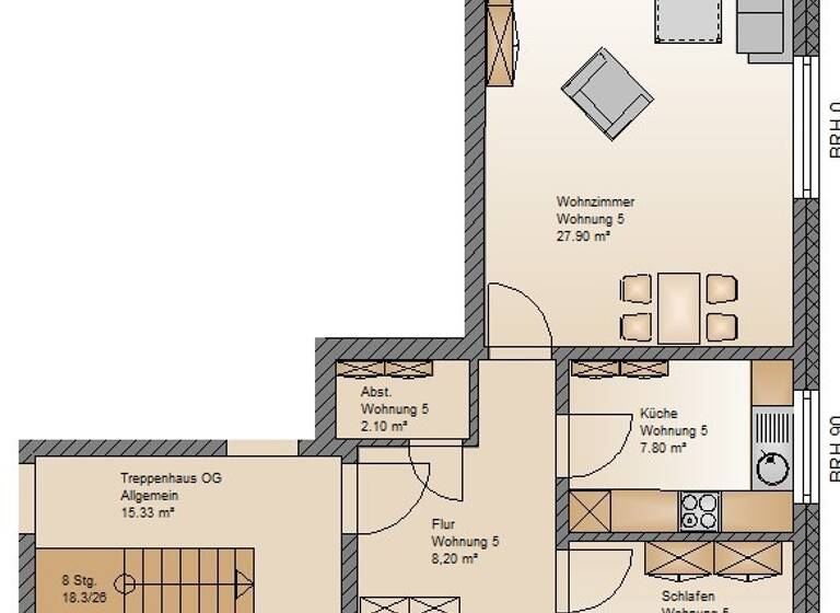 Wohnung zur Miete 710 € 2 Zimmer 71 m² Geschoss 1/2 frei ab 01.07.2026 Von-Hoerde-Straße 24 Kernstadt Lippstadt 59557