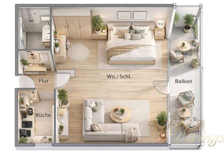 Studio zum Kauf 375.000 € 1 Zimmer 44 m² 4. Geschoss Schwabing-Freimann München 80804