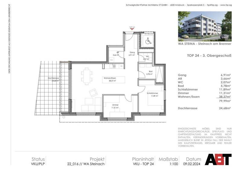 Wohnung zum Kauf - Erstbezug 475.141 € 3 Zimmer 80 m² 3. Geschoss Steinach am Brenner 6150