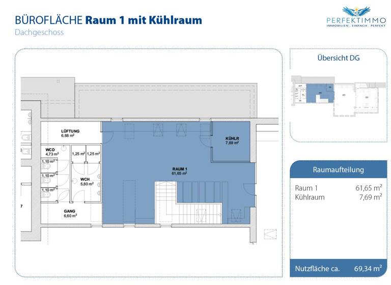 Bürofläche zur Miete 417 € 1 Zimmer 69,3 m² Bürofläche Thaur 6065