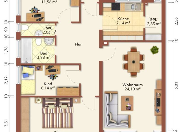 Wohnung zum Kauf 250.000 € 4 Zimmer 95 m² EG Schoppershof Nürnberg 90491