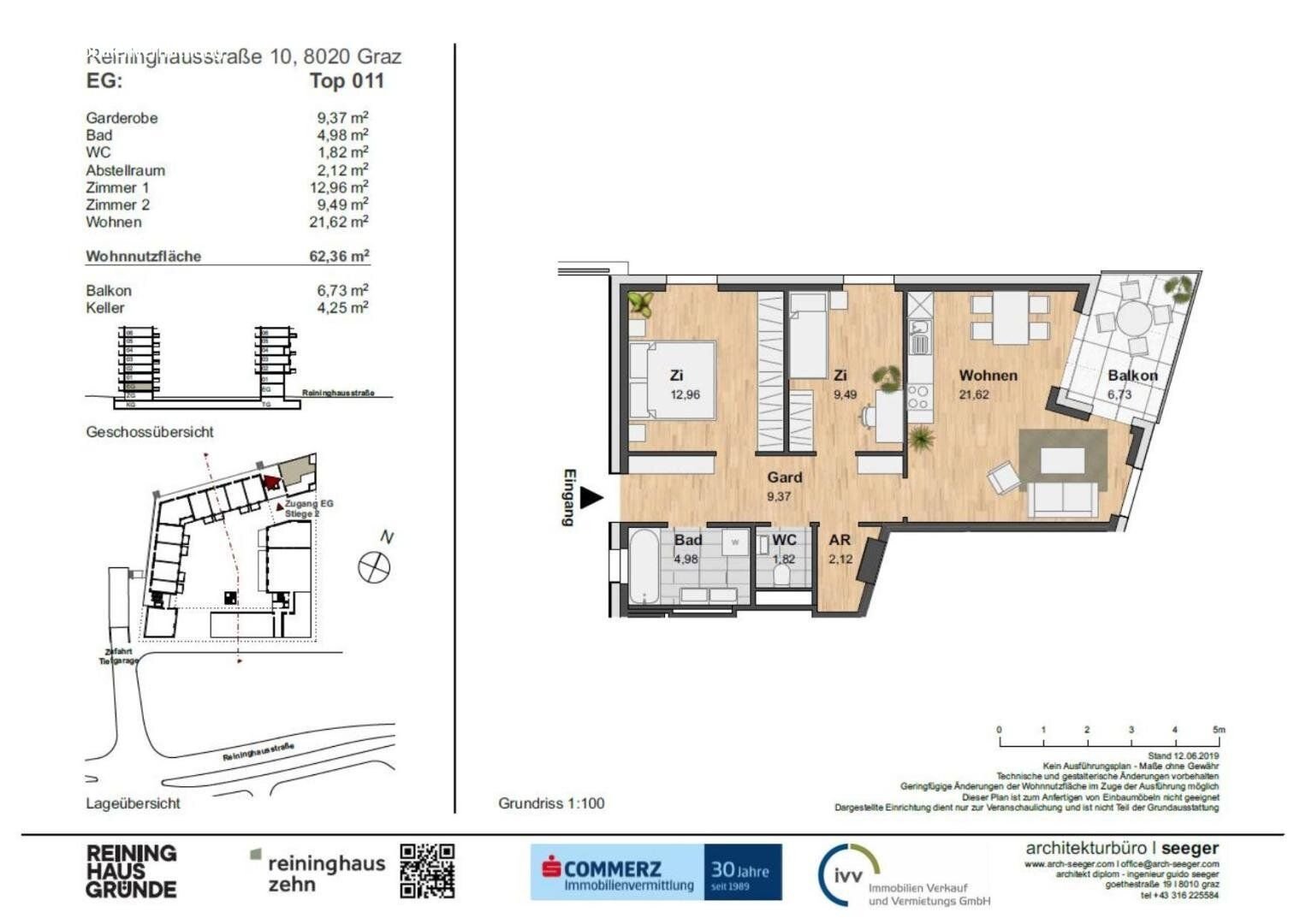 Wohnung zur Miete 692 € 3 Zimmer 62,4 m²<br/>Wohnfläche EG<br/>Geschoss Eggenberg Graz,14.Bez.:Eggenberg 8020