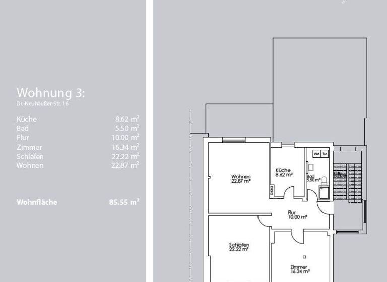 Wohnung zur Miete 990 € 3 Zimmer 96 m² frei ab sofort Dr.-Neuhäußer-Straße 16 Innenstadt Bad Oeynhausen 32545
