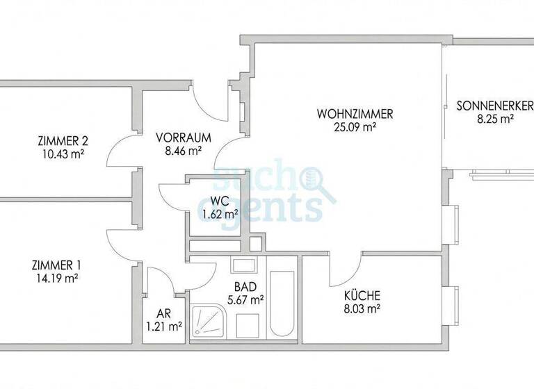 Wohnung zum Kauf 255.000 € 3 Zimmer 83 m² 2. Geschoss Zell-Arzberg Waidhofen an der Ybbs 3340