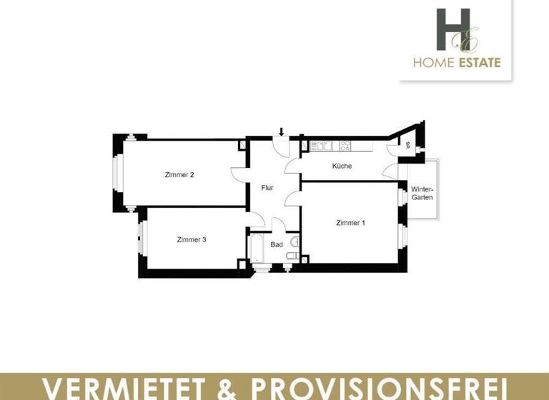 Wohnung zum Kauf provisionsfrei 310.000 € 3 Zimmer 99 m²<br/>Wohnfläche 2.<br/>Geschoss Hardenbergstraße 52 Südvorstadt Leipzig 04275