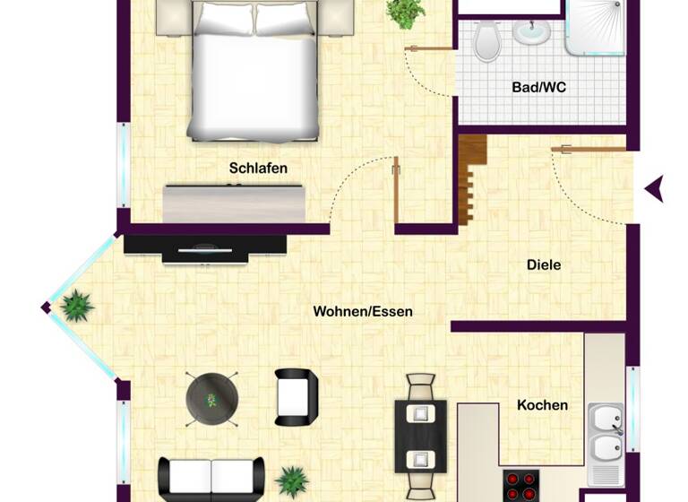 Wohnung zum Kauf 139.000 € 2 Zimmer 46,5 m²<br/>Wohnfläche EG<br/>Geschoss Wolfgangstr. 42 Crailsheim Crailsheim 74564