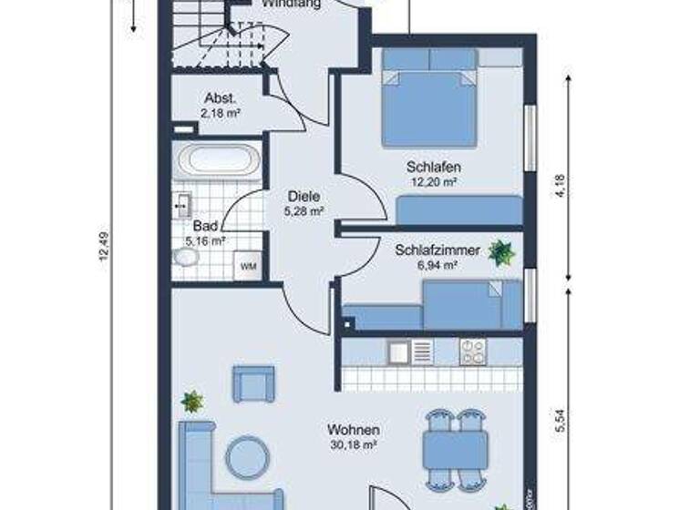 Studio zum Kauf 229.000 € 3 Zimmer 69,1 m² EG frei ab sofort Neue Straße 14 Waase Gingst 18569