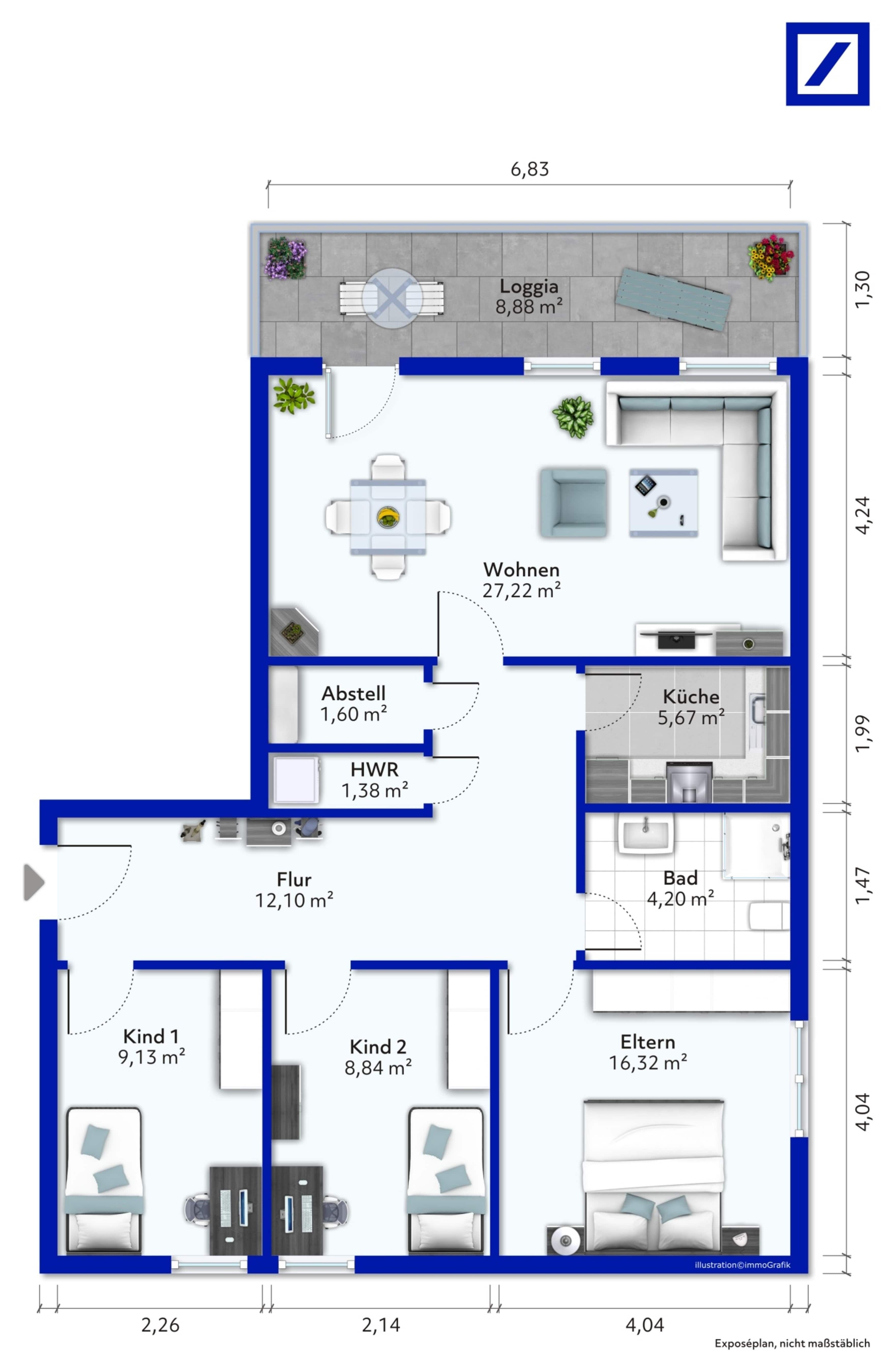 Wohnung zum Kauf 148.000 € 4 Zimmer 90,9 m²<br/>Wohnfläche Burgdamm Bremen 28717