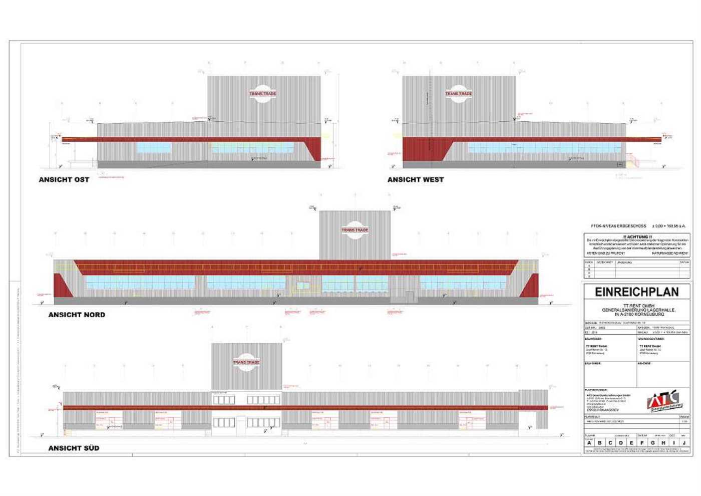 Lagerhalle zur Miete 8 € 700 m²<br/>Lagerfläche Korneuburg 2100