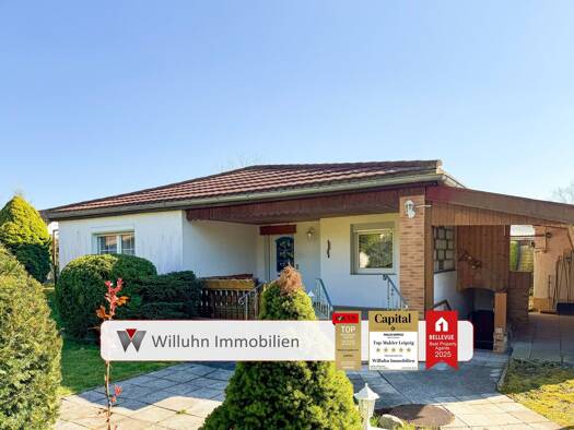 Bungalow zum Kauf 380.000 € 3 Zimmer 84,4 m² 1.027 m² Grundstück Lützschena-Stahmeln Leipzig 04159