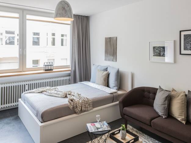 Studio zur Miete Wohnen auf Zeit 1.300 € 1 Zimmer 28 m² frei ab 01.03.2026 Flingern Nord Düsseldorf 40235