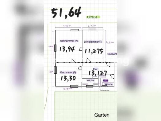 Wohnung zur Miete Tauschwohnung 600 € 3 Zimmer 52 m² Geist Mitte-Süd 48151