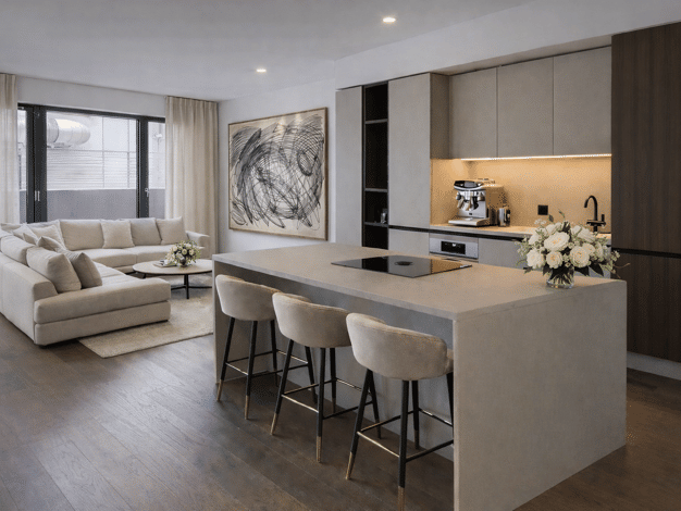 Wohnung zur Miete - Erstbezug 2.471 € 2 Zimmer 88 m² 1. Geschoss Überseeallee HafenCity Mitte 20457
