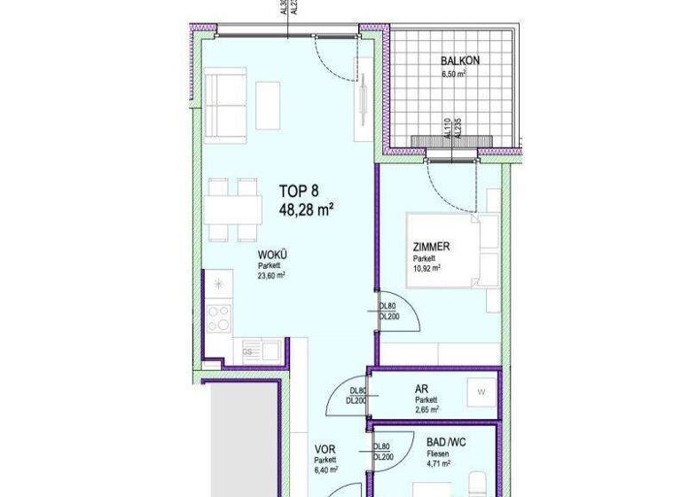 Wohnung zum Kauf - Erstbezug 252.840 € 2 Zimmer 48,3 m² 1. Geschoss Kirchenplatz Groß-Enzersdorf 2301
