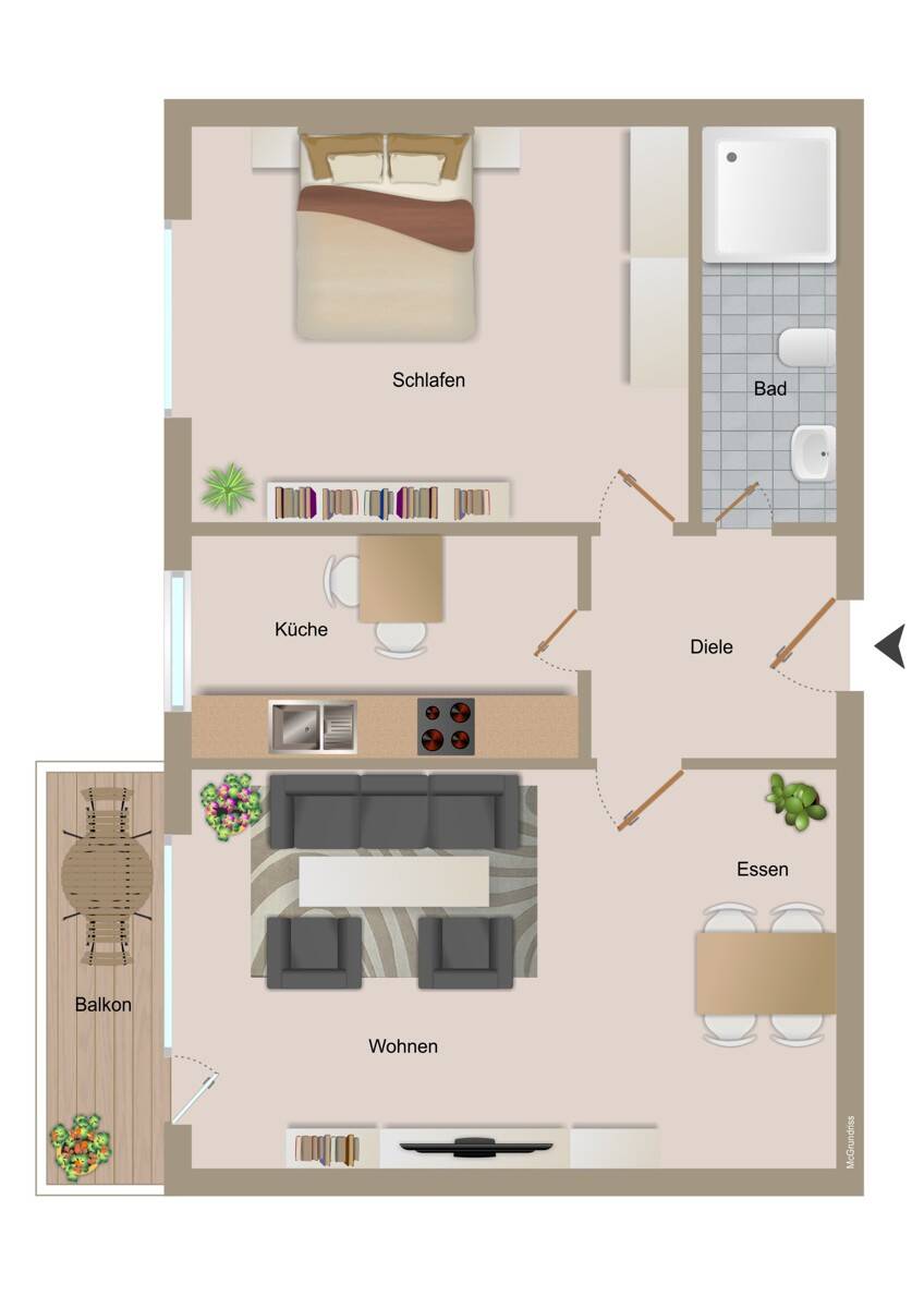 Wohnung zum Kauf 219.000 € 2 Zimmer 66,3 m²<br/>Wohnfläche Dieburg 64807