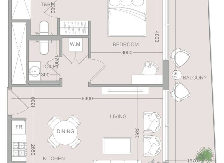 Wohnung zum Kauf provisionsfrei 287.600 € 2 Zimmer 68,2 m² Dubai 00000
