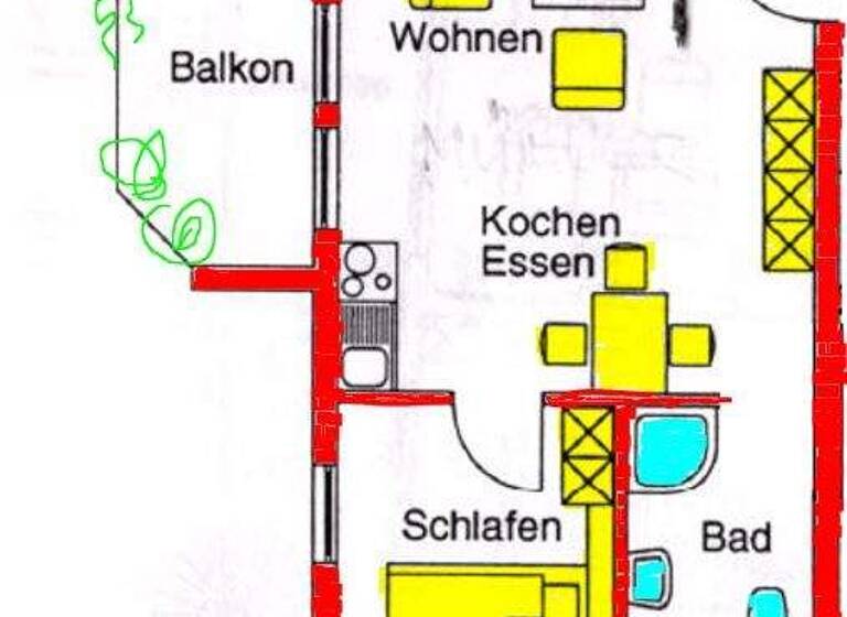 Wohnung zur Miete 450 € 2 Zimmer 42 m² 1. Geschoss frei ab sofort Schmölln 04626