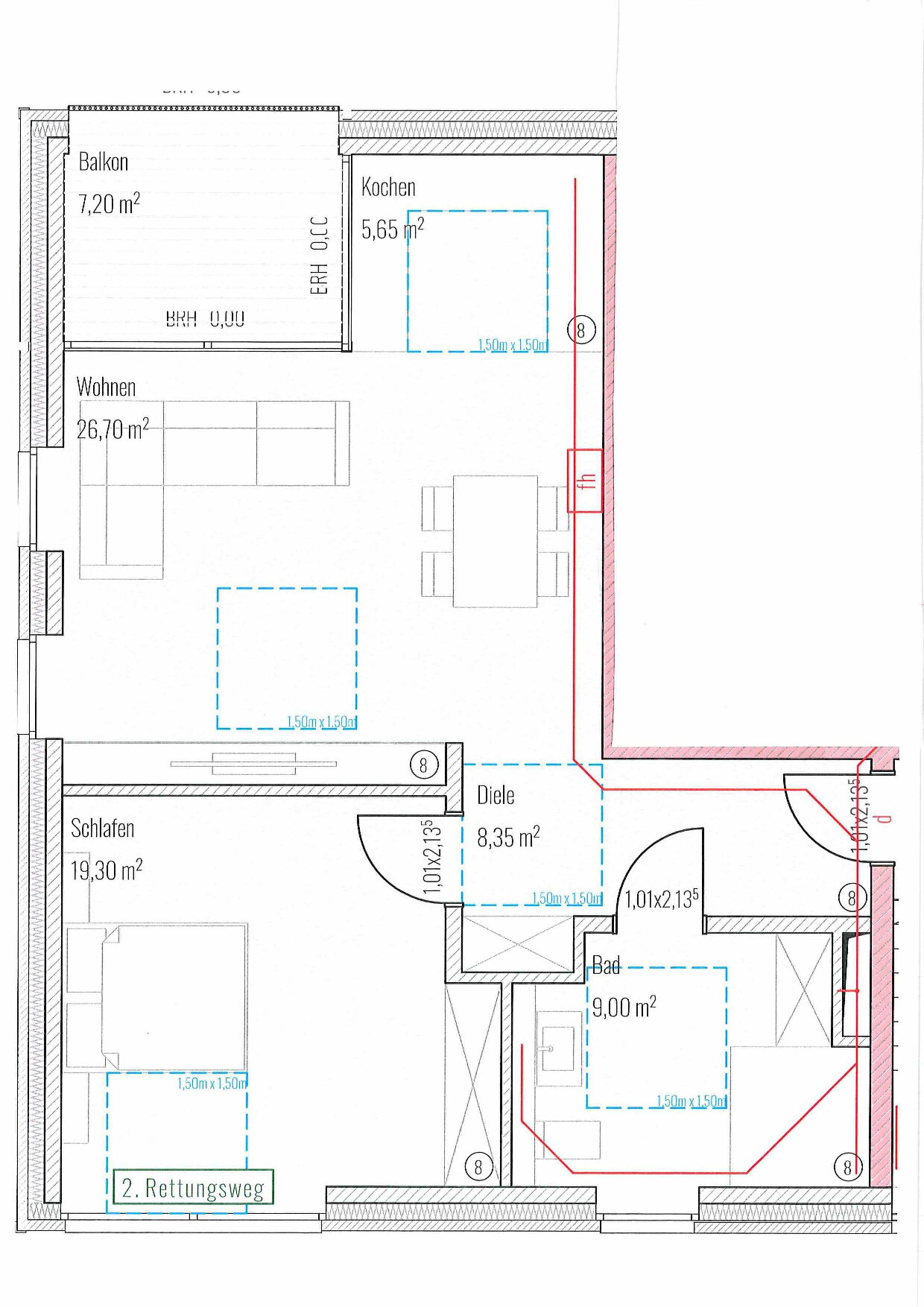 Wohnung zur Miete 870 € 2 Zimmer 72,8 m²<br/>Wohnfläche 1.<br/>Geschoss Eschendorf - Süd Rheine / Eschendorf 48429