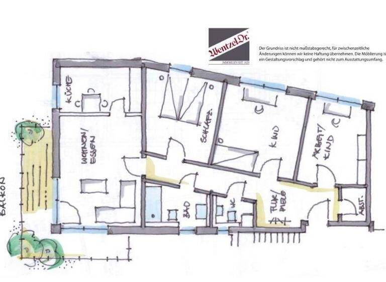 Wohnung zur Miete 1.186 € 4 Zimmer 97,1 m² 1. Geschoss frei ab 01.05.2026 Wiehbergstraße 12 Döhren Hannover 30519