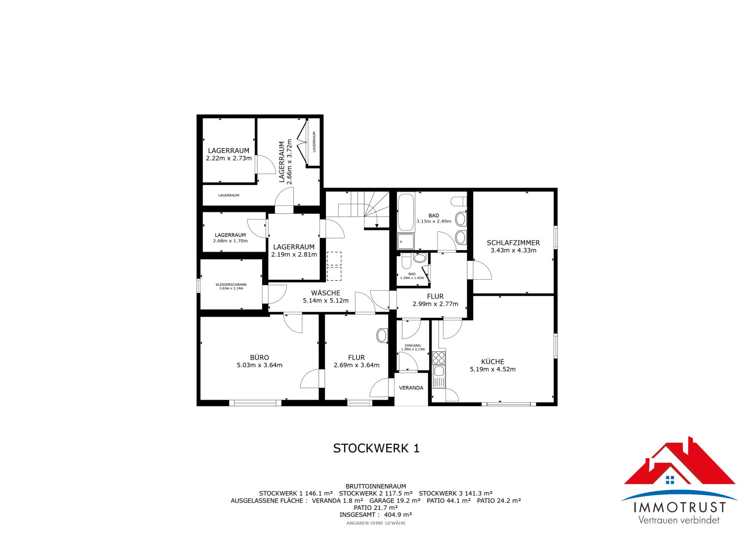 Einfamilienhaus zum Kauf 6,5 Zimmer 202,9 m²<br/>Wohnfläche 1.174 m²<br/>Grundstück St. Filippen 9064