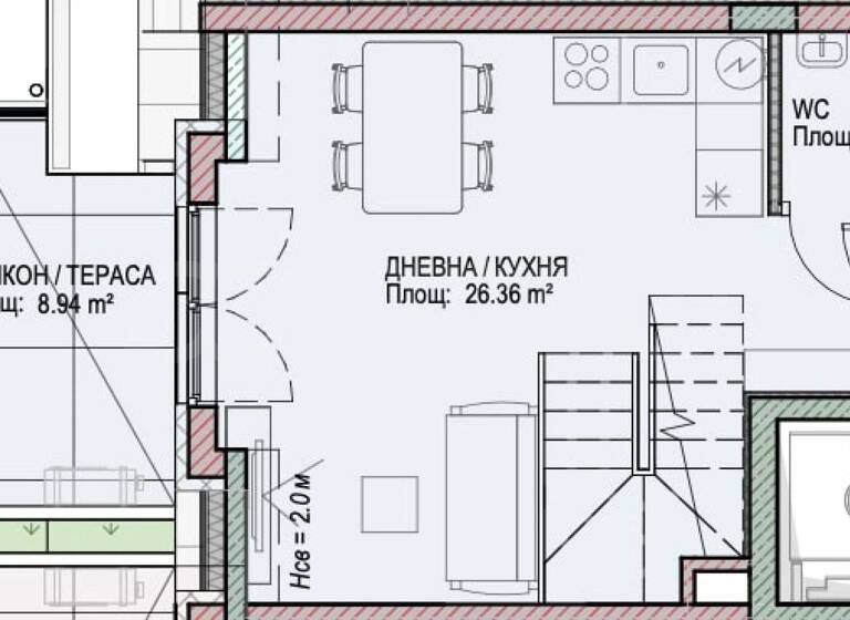 Studio zum Kauf 315.424 € 2 Zimmer 98,6 m² Sofia