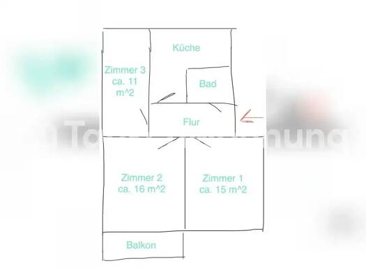 Wohnung zur Miete Tauschwohnung 560 € 3 Zimmer 60,2 m² Potsdam West Potsdam 14471