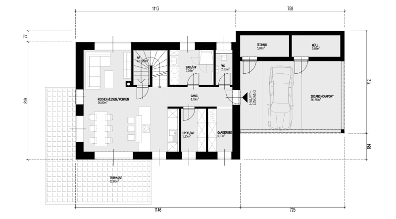 Einfamilienhaus zum Kauf provisionsfrei 399.000 € 4 Zimmer 129,9 m²<br/>Wohnfläche 750 m²<br/>Grundstück Sankt Kind 8313