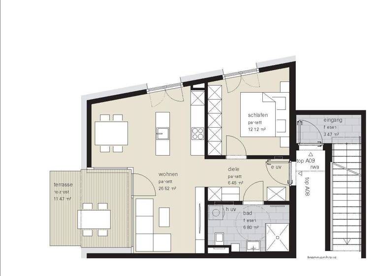 Wohnung zum Kauf 398.000 € 2 Zimmer 51,9 m² 2. Geschoss Lustenau 6890