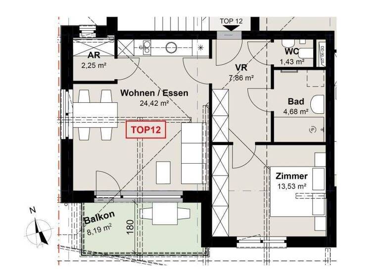 Wohnung zur Miete 1.278 € 2 Zimmer 54,2 m² Leogang 5771