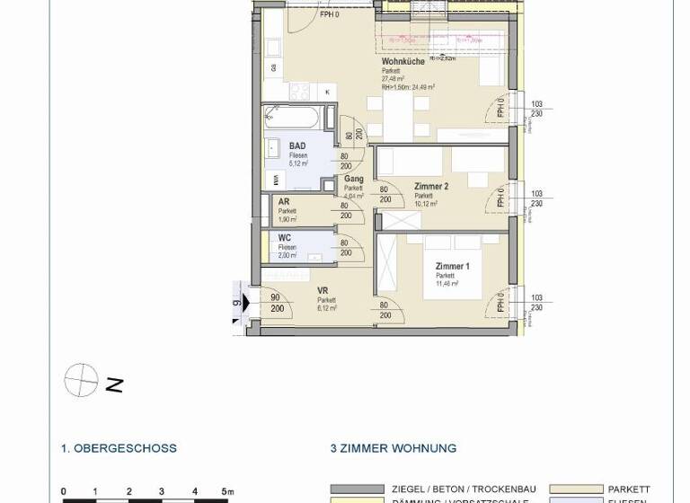 Wohnung zur Miete 718 € 3 Zimmer 65,3 m² frei ab 30.06.2026 Kirchstetten / Totzenbach 3062