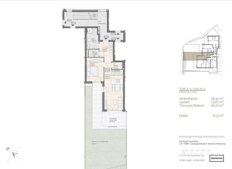 Wohnung zum Kauf - Erstbezug 327.500 € 2 Zimmer 56,3 m² EG Waldweg 8 Perwang am Grabensee 5166