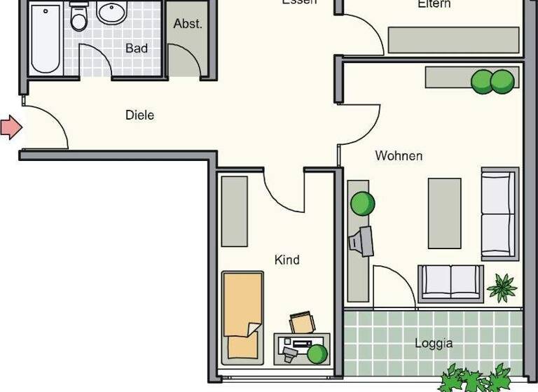 Wohnung zur Miete nur mit Wohnberechtigungsschein 482 € 3 Zimmer 86 m² 5. Geschoss frei ab 21.04.2026 Eggersten Ring 22 Kreuztal 57223
