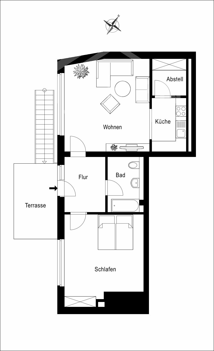 Wohnung zur Miete 3.800 € 2 Zimmer 72 m²<br/>Wohnfläche 01.12.2024<br/>Verfügbarkeit Winterhude Hamburg 22301