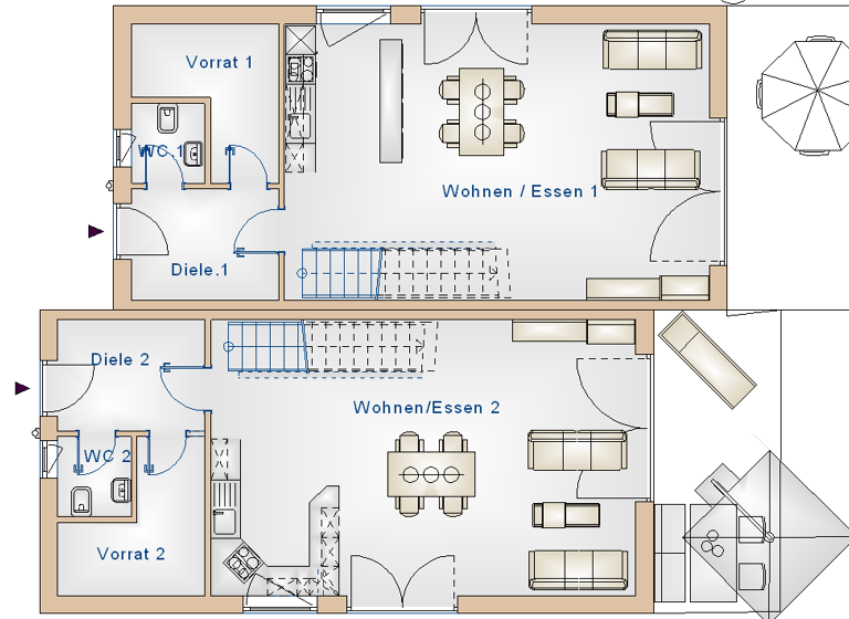 Doppelhaushälfte zum Kauf provisionsfrei 392.000 € 5 Zimmer 152 m² 400 m² Grundstück Albstadt Alzenau / Albstadt 63755