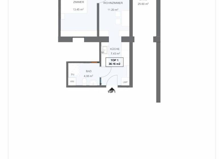 Wohnung zum Kauf 210.000 € 2 Zimmer 36,2 m² EG Wien 1170