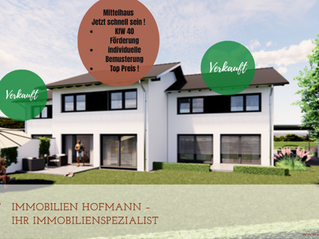 Reihenmittelhaus zum Kauf - Erstbezug 455.000 € 4 Zimmer 124 m² 208 m² Grundstück Kronwieden Loiching 84180