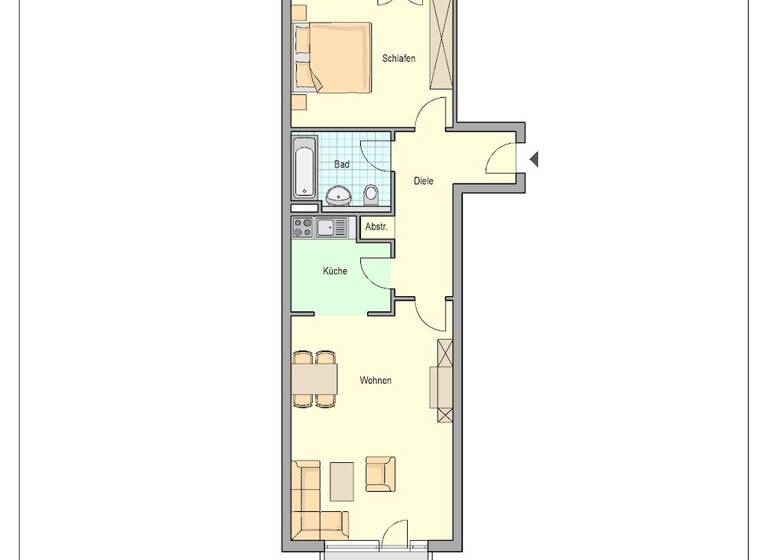 Wohnung zur Miete 602 € 2 Zimmer 71,6 m² EG frei ab 01.06.2026 Ostpreußenallee 13a Dormagen-Nord Dormagen 41539