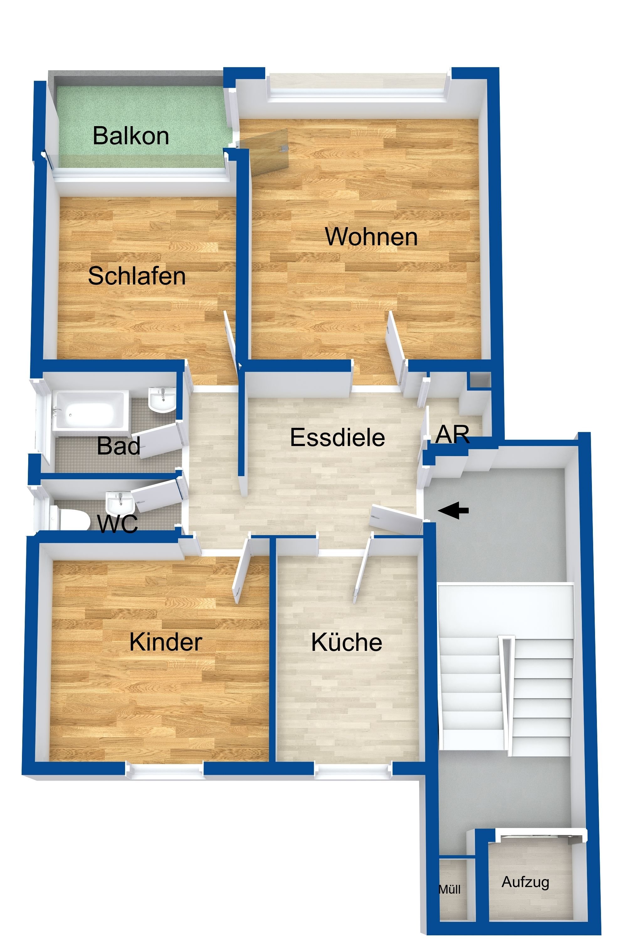 Wohnung zum Kauf 240.000 € 3 Zimmer 79 m²<br/>Wohnfläche Hardhöhe 111 Fürth 90766