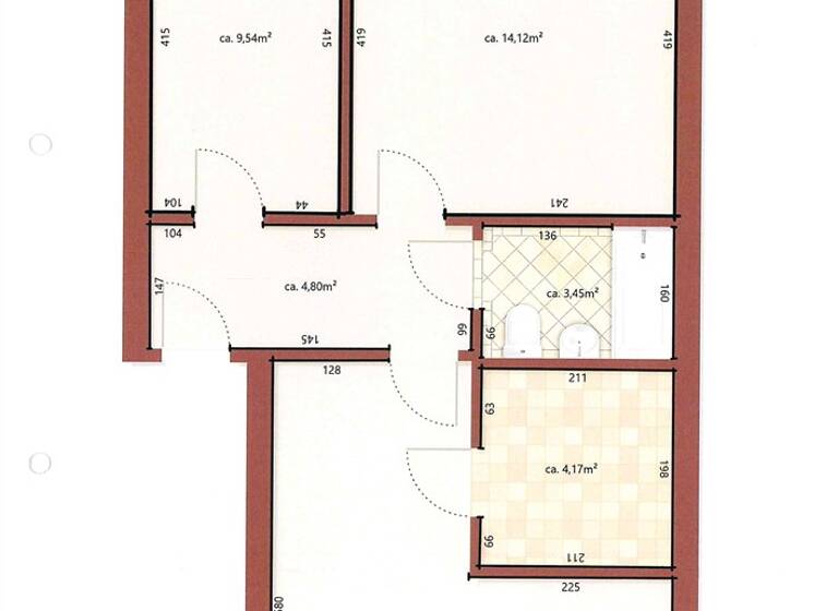 Wohnung zur Miete 402 € 3 Zimmer 61,8 m² 1. Geschoss frei ab sofort H.-Mann-Str. 23 Neustrelitz 17235
