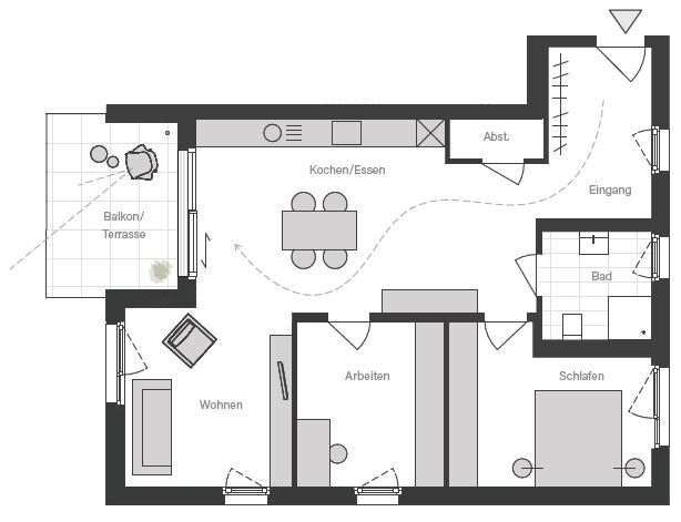 Wohnung zum Kauf 375.000 € 3,5 Zimmer 83,3 m²<br/>Wohnfläche 1.<br/>Geschoss Kreuzberg I Crailsheim 74564