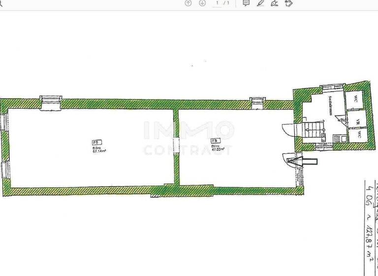 Bürofläche zur Miete 4,80 € 2,5 Zimmer 127,9 m² Bürofläche Herrengasse 3 Innere Stadt Graz 8010