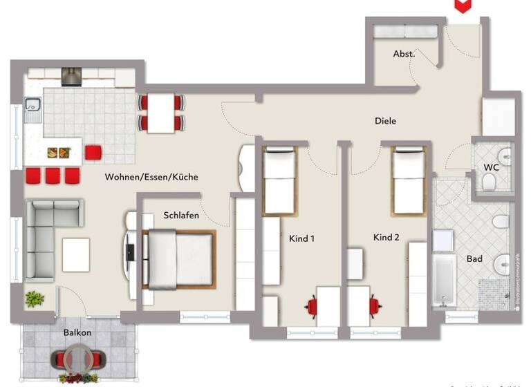 Wohnung zum Kauf provisionsfrei 470.432 € 4 Zimmer 107,6 m²<br/>Wohnfläche Neuendettelsau Neuendettelsau 91564