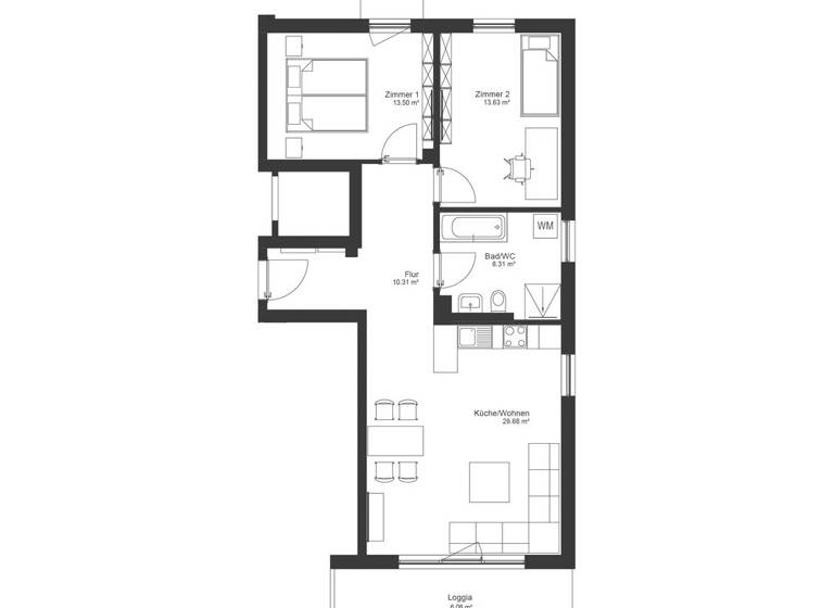 Wohnung zur Miete 1.305 € 3 Zimmer 82,7 m² 1. Geschoss frei ab 01.07.2026 Nantesstraße 76 Französisch Buchholz Berlin 13127
