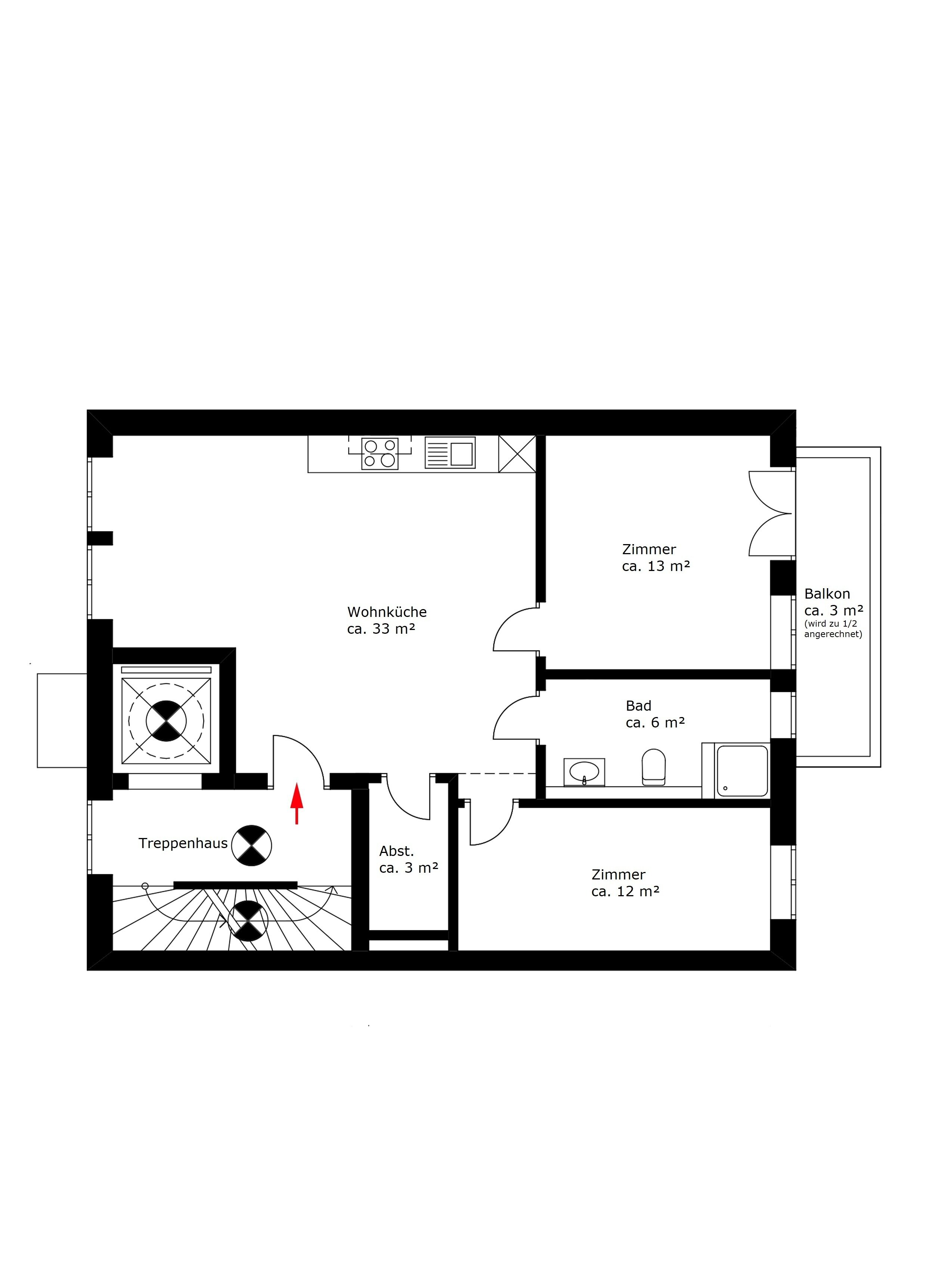 Wohnung zum Kauf provisionsfrei 259.000 € 3 Zimmer 69 m²<br/>Wohnfläche 1.<br/>Geschoss Walle Bremen 28219