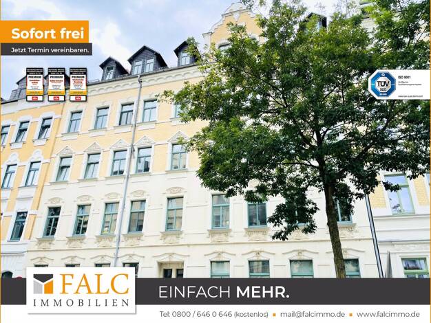 Wohnung zur Miete 340 € 3 Zimmer 61,8 m² EG Dorotheenstraße 15 Schloßchemnitz Chemnitz / Schloßchemnitz 09113