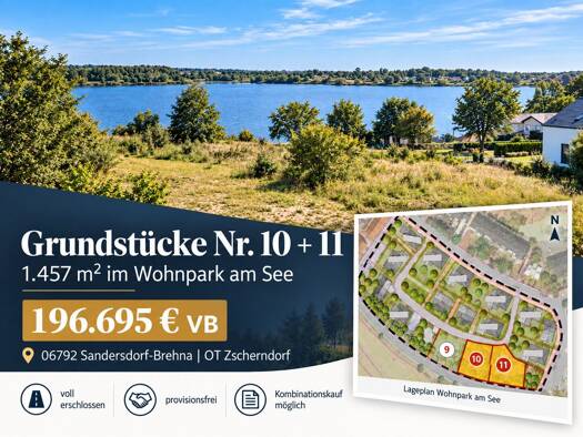 Grundstück zum Kauf provisionsfrei 196.695 € 1.457 m² Grundstück Zscherndorf Sandersdorf-Brehna 06794
